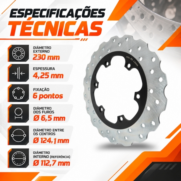 Disco de Freio Traseiro Bajaj Dominar 160/200 2024 2025 2026 2027 Novo