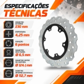 Disco de Freio Traseiro Bajaj Dominar 160/200 2024 2025 2026 2027 Novo