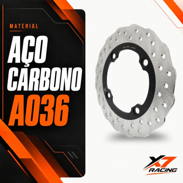Disco de Freio Traseiro Aço Carbono A036 Haojue DR160 Novo