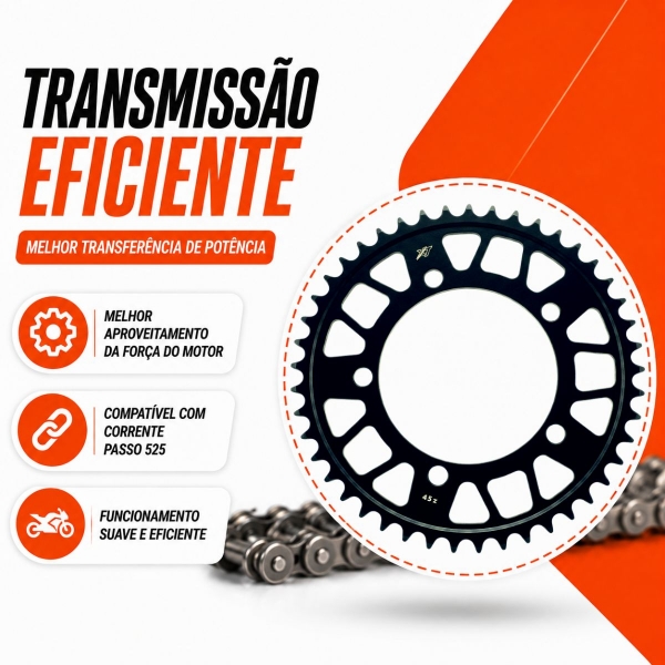 Coroa X7 17 Dentes BMW S1000RR Passe 525H Alta Resistência