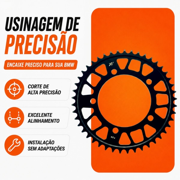Coroa X7 17 Dentes BMW S1000RR Passe 525H Alta Resistência