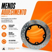 Disco de Freio Dianteiro X7 Racing Bandit TR Aço Carbono A036 Perfurado Preto