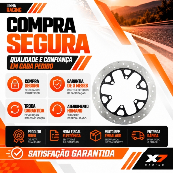 Disco Freio Traseiro Moto Royal Enfield Hunter 350 Novo Aço Carbono