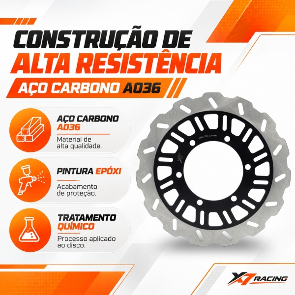 Disco Dianteiro Moto SHINERAY STROM 200 2024 2025 2026 2027 Aço