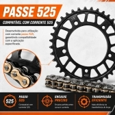 Pinhão X7 Racing 17 Dentes Passe 525H Para Suzuki DL 1000 GSXR 750