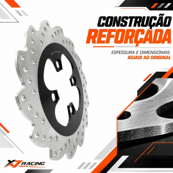Disco Freio Traseiro Moto Shineray Shi 175 Efi Aço Carbono Novo