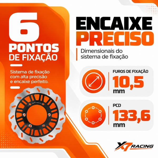 Disco Dianteiro Moto SHINERAY STROM 200 2024 2025 2026 2027 Aço