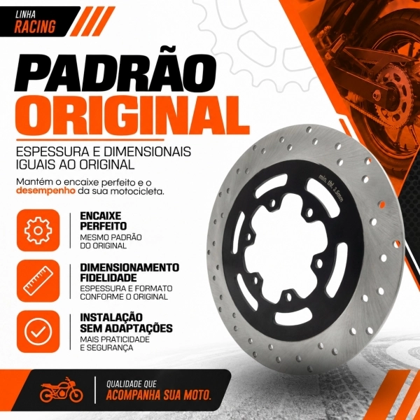 Disco De Freio Traseiro Novo Moto Kasinski Mirage 650 Reforçado Aço Carbono X7racing