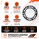 Coroa X7 Racing 42 Dentes BMW F800 GS 2013 a 2018 Passe 525 Alta Resistência